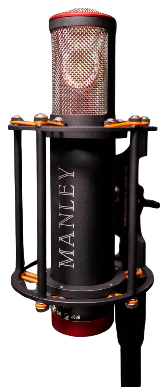 Manley tube condenser microphone in shock mount